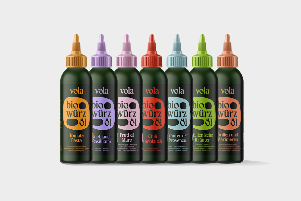 Product range of vola spice oils with new package design